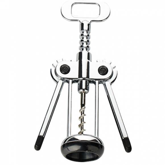 Штопор с рычагами сталь нерж. D=35,L=190,B=60мм серебрист.,черный Ghidini 210 Штопор с рычагами сталь нерж. D=35,L=190,B=60мм серебрист.,черный Ghidini 210