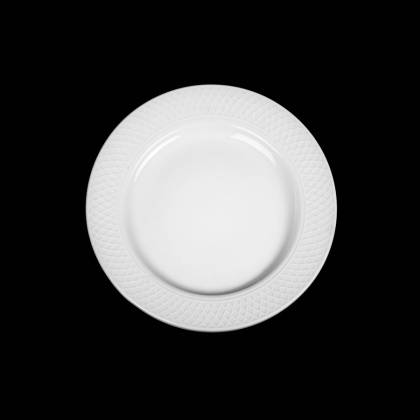 Тарелка мелкая 200мм с орнаментом Corone Palazzo фарфор белый LQ-QK15078B фк057