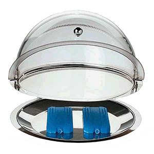 Поднос с крышкой, охлаждающим элем. D=38см H=24см APS полистирол, нерж. 09082 03171620