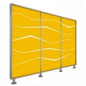 Перегородка 3-х секционная стандарт Zigzag (Зигзаг) без подсветки 1900х150х2025 мм