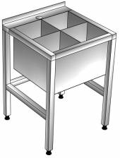 ВМ4 Ванна моечная сварная 4-х секционная500*500*850 гл.300 для мытья яиц (вкладыш в комплекте) 