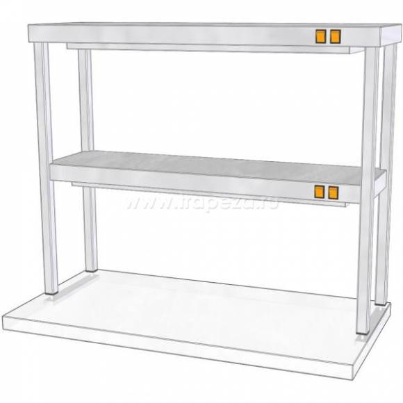 Полка настольная двухъярусная с подогревом ТТМ ПНПК2-140/4 97344 Полка настольная двухъярусная с подогревом ТТМ ПНПК2-140/4 97344