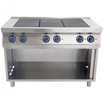 Плита 6-конфор. 700 серии KOGAST (Kovinastroj) ES-T67/P открытый шкаф