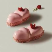 Форма силиконовая PAVOFLEX для пирож. 3D "Два сердца" 127х71мм h38мм, 200мл, 9 ячеек Pavoni PX4370S