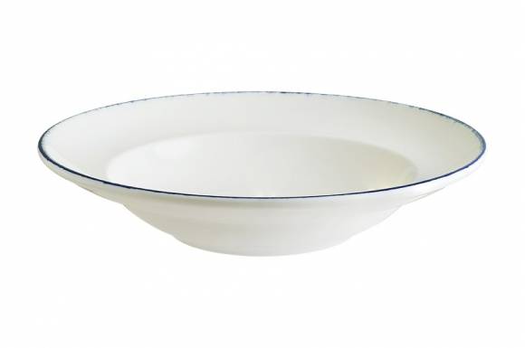 Тарелка глубокая 400мл 240 мм фарфор Gourmet Retro Bonna E101GRM24CK синий край b