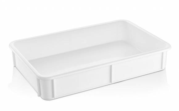 Контейнер для теста 600*400*100 мм. прямой, сплошной, мороз-кий, белый полиэт. GP 76802