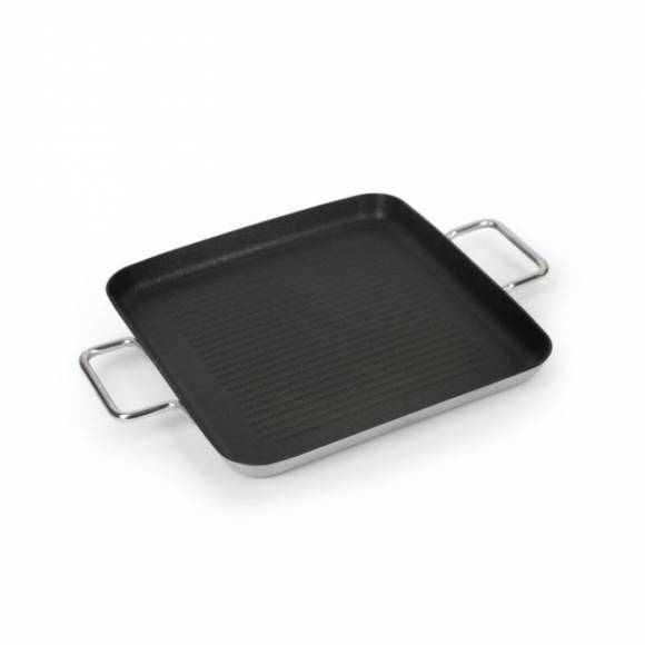 Сковорода-гриль 280х280мм нерж. антиприг. покрытие с двумя ручками Luxstahl индукция Сковорода-гриль 280х280мм нерж. антиприг. покрытие с двумя ручками Luxstahl индукция