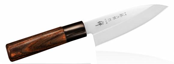 Нож Деба мини Tojiro ZEN 115мм сталь VG-10 3 слоя, рукоять дерево FD-570