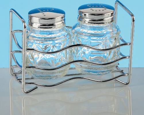 Набор для специй Luxstahl «Волна» 2 предмета на подставке кт107 Набор для специй Luxstahl «Волна» 2 предмета на подставке кт107