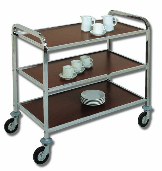 Тележка сервировочная ОЛДАК нерж. 3 полки из ламината 550х800х30мм ТО 33