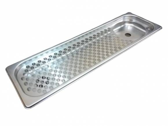 Мойка для питчера врезная 530x162х40мм, с сушильной сеткой, с омывателем Chrome