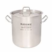 Котел нерж. 12л Kukmara диаметром 25см, с металлической крышкой