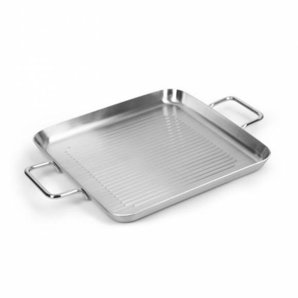 Сковорода-гриль 280х280мм нерж. с двумя ручками Luxstahl индукция Сковорода-гриль 280х280мм нерж. с двумя ручками Luxstahl индукция