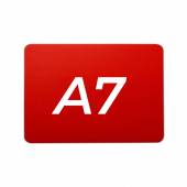 Табличка меловая без подставки красная А7 105*74 мм.