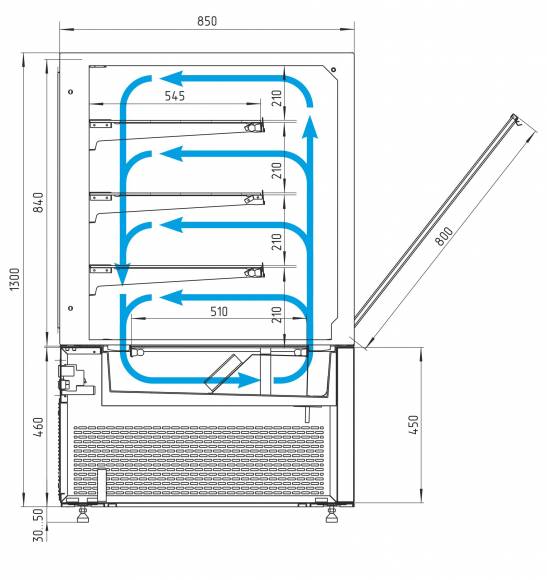 Витрина холодильная кондитерская КС84-130 VV 0,9-1 9005