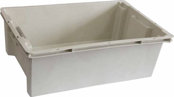 Ящик сплошной 600х400х200мм морозостойкий (-25...+60С) мясо-молочный ПЭНД м/м 2.1(2)