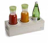 Подставка-держатель с охлажд. 40,5*16*12 см., 3 секции, дерево, белый Pinti 51600900