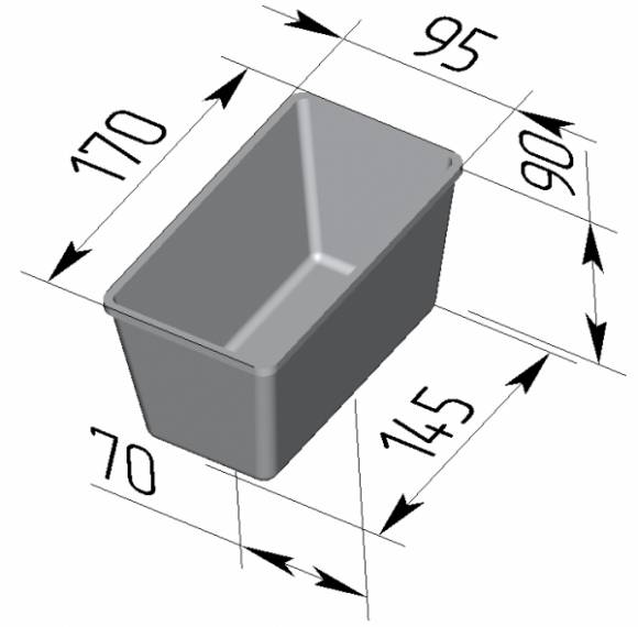Форма для хлеба Спика 11А (170 х 95 х 90 мм) Форма для хлеба Спика 11А (170 х 95 х 90 мм)