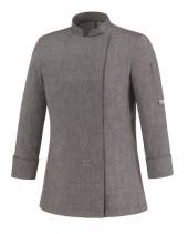 Куртка шеф-повара женская р-р L(50-52) Ego Chef серая на кнопках. рукав длинный 1005067C