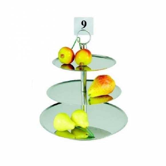 Этажерка 3-х ярусная d=21/24/31 см. h=36 см. нерж. д/десерта MGSteel CKST10