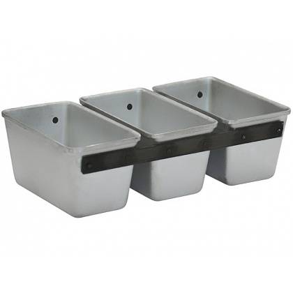 ФОРМА ХЛЕБНАЯ алюм. литая №11А 170х95х90мм. 3-секционная ФОРМА ХЛЕБНАЯ алюм. литая №11А 170х95х90мм. 3-секционная