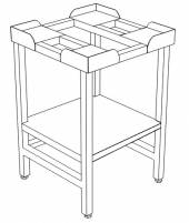 ППУ Подставка с полкой усиленная 700*700*850 ППУ Подставка с полкой усиленная 700*700*850