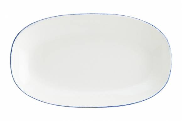 Блюдо овальное 190*110 мм фарфор Gourmet Retro Bonna E101GRM19OKY синий край b