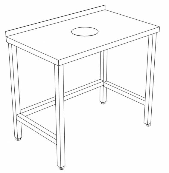 СПО стол производственный для сбора отходов с бортом 1100*500*850 СПО стол производственный для сбора отходов с бортом 1100*500*850