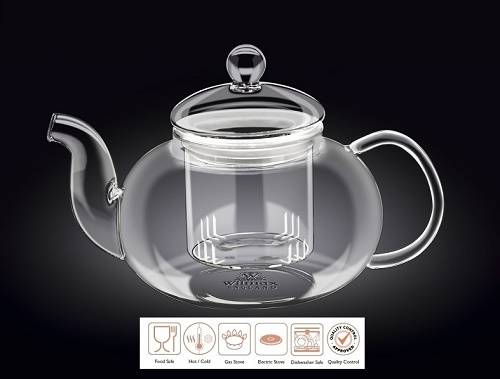 Чайник заварочный 1200мл термостекло Thermo Glass Wilmax WL-888815/A