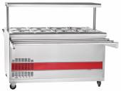 Прилавок холодильный Абат Передвижная линия ПВВ(Н)-70ПМ-01-НШ (8хGN1/2-150)