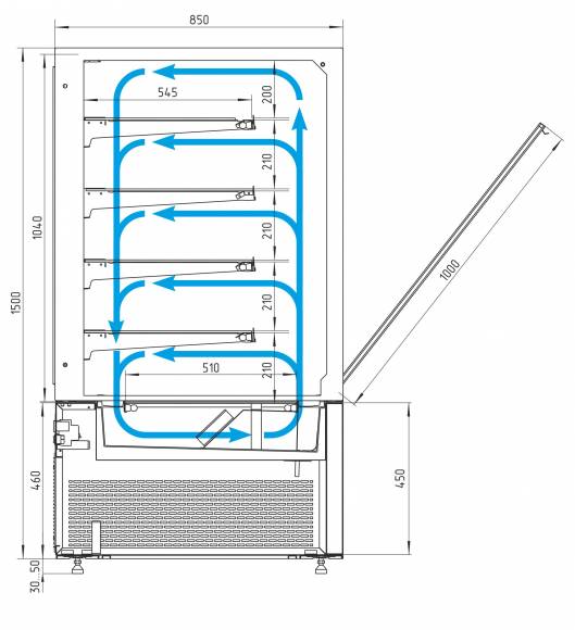 Витрина холодильная кондитерская КС84-150 VV 1,5-1 9005