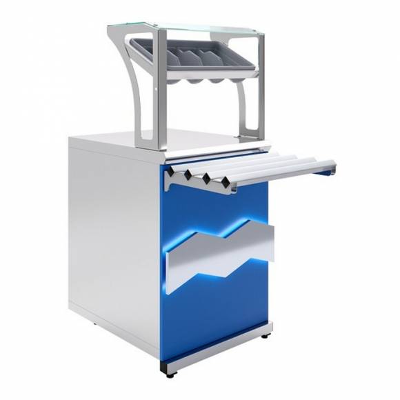 Прилавок для приборов и подносов Elektra Luxstahl ПП (С)-600 Premium