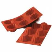 Форма силиконовая "Бриошь большая" 6 ячеек 79х37мм Martellato SF034/N Форма силиконовая "Бриошь большая" 6 ячеек 79х37мм Martellato SF034/N