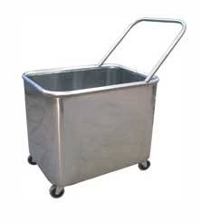 Тележка-бак для прачечной ТП26 ОЛДАК нерж. 100л, г/п 70кг, с ручкой Тележка-бак для прачечной ТП26 ОЛДАК нерж. 100л, г/п 70кг, с ручкой