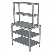 СП2ПДП2 стол произв.1400*500*1650 с 2-мя нижними и 2-мя верхними полками и без борта 