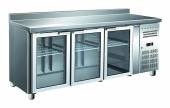 Стол холодильный 3-дверный COOLEQ GN3200TNG с бортом, стеклянные двери Стол холодильный 3-дверный COOLEQ GN3200TNG с бортом, стеклянные двери