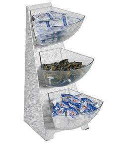 Этажерка 3-х ярусная нерж., 3 съемные полимерн. чаши APS 11444 09100656 Этажерка 3-х ярусная нерж., 3 съемные полимерн. чаши APS 11444 09100656