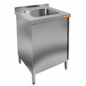Стол производственный с распашной дверцей и моечной ванной HICOLD НСЗ1М-6/7БЛ
