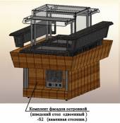 Комплект фасадов лицевой Refettorio (шведский стол 2 вставки) 1500-S/S2 каменная столешница Комплект фасадов лицевой Refettorio (шведский стол 2 вставки) 1500-S/S2 каменная столешница