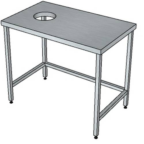 СПО стол производственный для сбора отходов без борта 900*600*850 СПО стол производственный для сбора отходов без борта 900*600*850