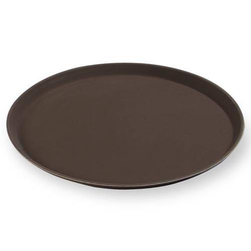Поднос круглый 27см прорезиненный коричн. MGSteel 1100CTBr 45814