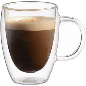 Кружка 350мл двойные стенки ProHotel термостойкое стекло DC094 Кружка 350мл двойные стенки ProHotel термостойкое стекло DC094