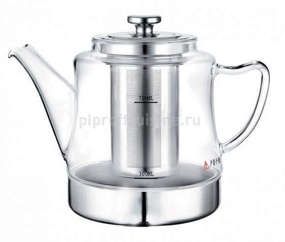 Чайник стеклянный с металлич. ситом 1800мл "Termo-Elite" P.L. 8604 (81200555) /12/