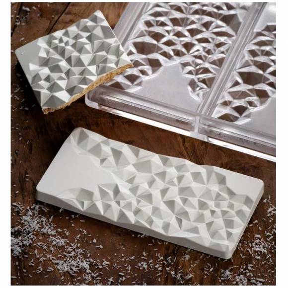 Форма д/шок. "Chocolate Bar Fragment" 155х77мм h10мм, 100гр, 3 ячейки, п/к Pavoni PC5004 Форма д/шок. "Chocolate Bar Fragment" 155х77мм h10мм, 100гр, 3 ячейки, п/к Pavoni PC5004