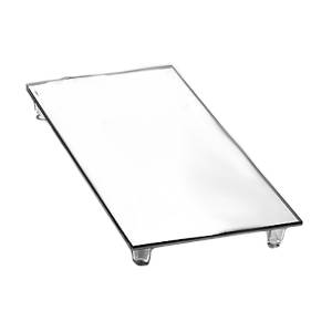 Поднос зеркальный 325х265х30мм APS на ножках 00962  04081002