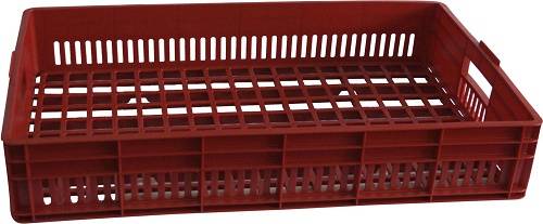 Ящик перфорированный хлебный 740х465х145мм ПЭНД Х 3.3 коричневый Ящик перфорированный хлебный 740х465х145мм ПЭНД Х 3.3 коричневый