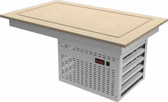 Поверхность охлаждаемая встраиваемая Gastrolux ПОВ-156/К искусств. камень