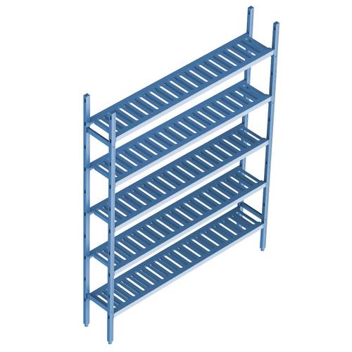 Cтеллажная система Polair LOAD.ME poly 5 ярусов 700x300x1800 18AL.5PP30.07B