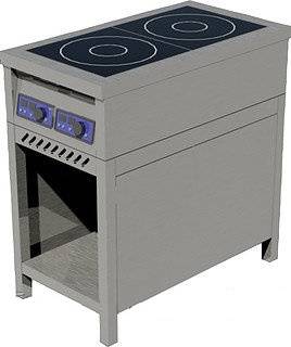 Плита индукционная ЦМИ ПИ-2 (460х850мм) на закрытой подставке Плита индукционная ЦМИ ПИ-2 (460х850мм) на закрытой подставке