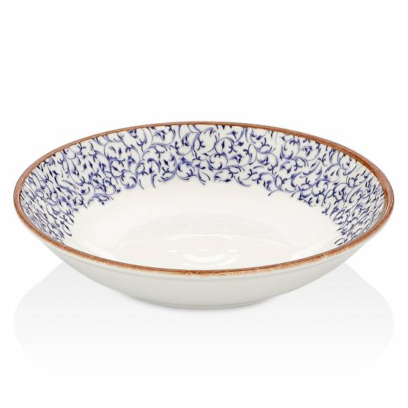 Тарелка глубокая,салатник 1300 мл 250мм фарфор Tinta Edera By Bone TN-ED-FL-25-CK /6/